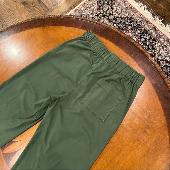 J.Crew Astrid Pull-On Chino Pant Utility Green Small High-Rise Wide Leg - Picture 7 of 16